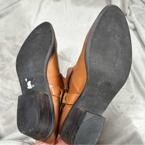 Franco Sarto Wade Western Cowboy Tan Leather Boots Sz 9 - Picture 5 of 9